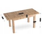 Stół SKUBI Rozkładany 120-160 cm Dąb Artisan