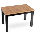 Stół SKUBI Rozkładany 120-160 cm Dąb Craft/Czarny