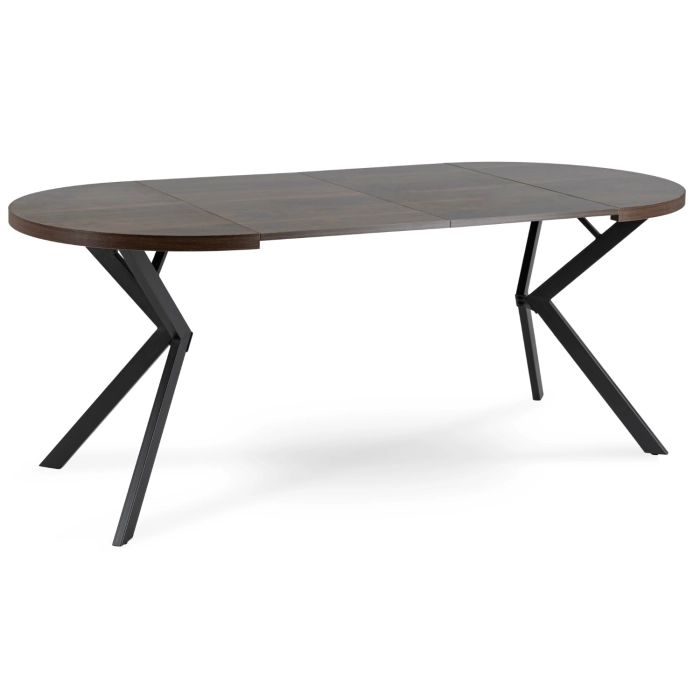 Stół LUGO Rozkładany 90-190 cm Orzech/Czarny