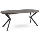 Stół LUGO Rozkładany 90-190 cm Orzech/Czarny