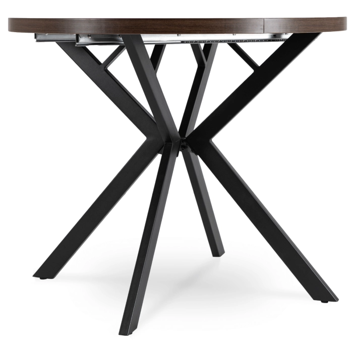 Stół LUGO Rozkładany 90-190 cm Orzech/Czarny