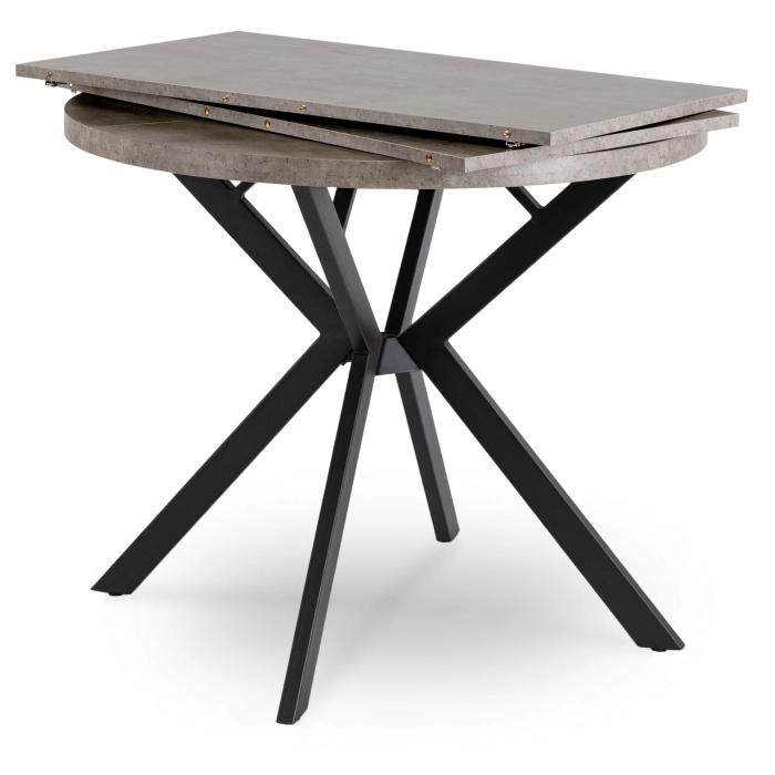 Stół LUGO Rozkładany 90-190 cm Beton/Czarny