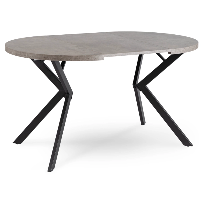 Stół LUGO Rozkładany 90-190 cm Beton/Czarny