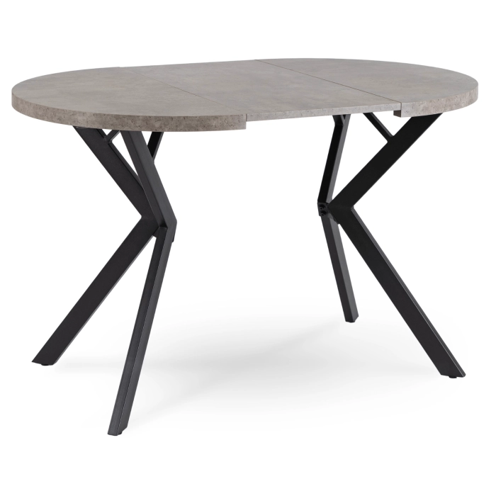 Stół DORIAN Rozkładany 80-160 cm Beton/Czarny