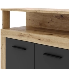 Komoda BLAGO 190 cm Dąb Artisan/Czarny