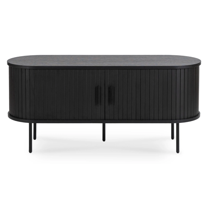 Szafka RTV TRISH 120 cm Dwudrzwiowa Czarna