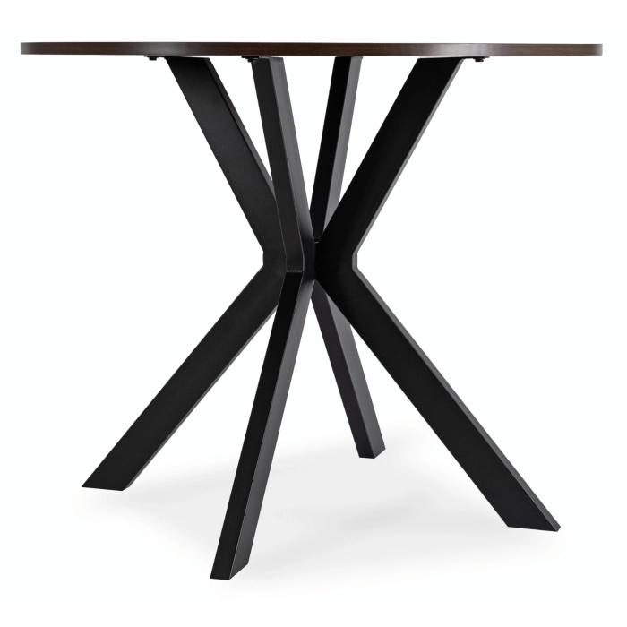 Stół LAUREN 90 cm Orzech/Czarny