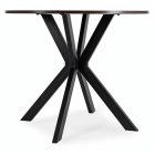 Stół LAUREN 90 cm Orzech/Czarny