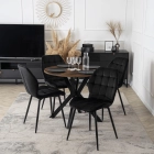 Stół LAUREN 80 cm Dąb Rustykalny/Czarny