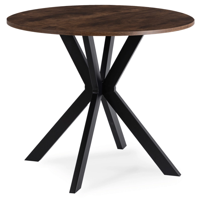 Stół LAUREN 80 cm Dąb Rustykalny/Czarny