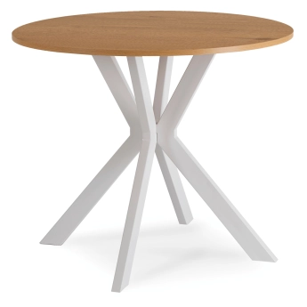 Stół LAUREN 90 cm Dąb/Biały