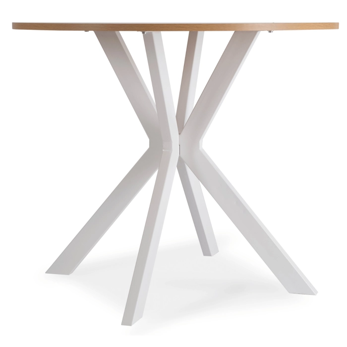 Stół LAUREN 90 cm Dąb/Biały