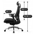 Fotel Obrotowy DYLAN Ergonomiczny Czarny
