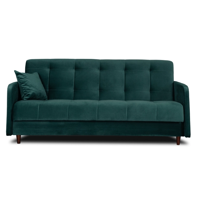 Zestaw 2x Sofa Rozkładana TIVOLI Zielona Welurowa