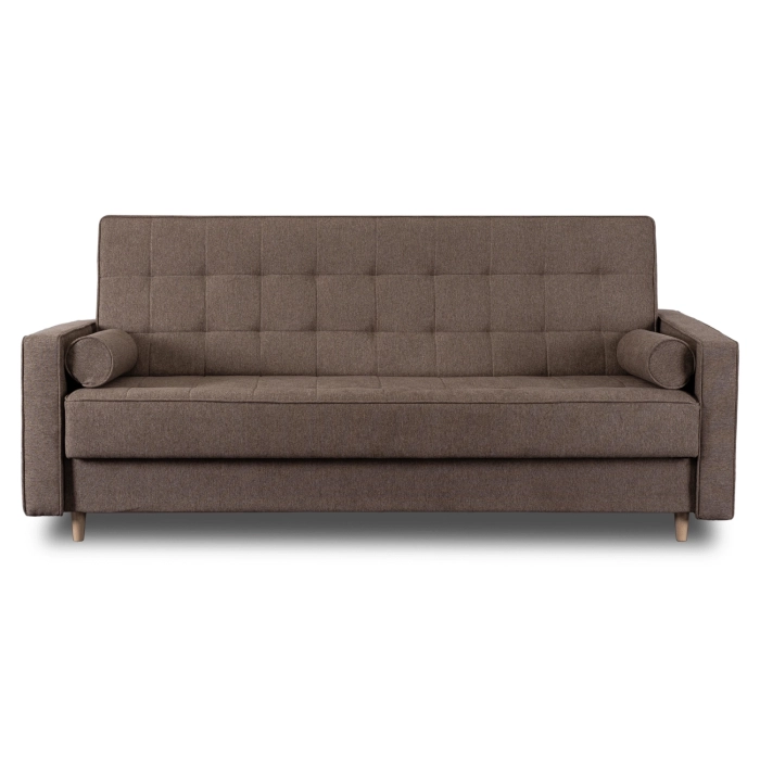 Zestaw 2x Sofa Rozkładana MALTA Brązowa