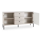 Komoda SOFT 154 cm Dwudrzwiowa z Szufladami Ryflowana Kaszmir