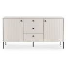 Komoda SOFT 154 cm Dwudrzwiowa z Szufladami Ryflowana Kaszmir