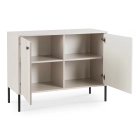 Komoda SOFT 104 cm Dwudrzwiowa Ryflowana Kaszmir