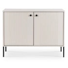 Komoda SOFT 104 cm Dwudrzwiowa Ryflowana Kaszmir