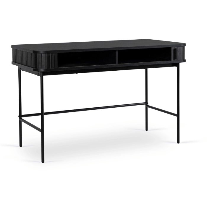 Biurko TRISH 120 cm Ryflowane Czarne