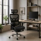 Fotel Obrotowy KAIR Ergonomiczny Czarny