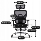 Fotel Obrotowy KAIR Ergonomiczny Czarny