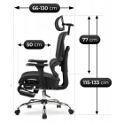 Fotel Obrotowy KAIR Ergonomiczny Czarny