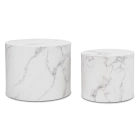 Zestaw Stolików LEILA Biały Marmur