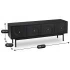 Szafka RTV MARLEN 155 cm Czarna