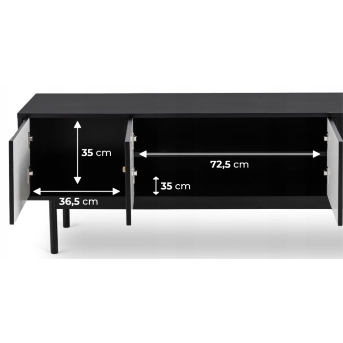 Szafka RTV MARLEN 155 cm Czarna