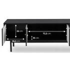 Szafka RTV MARLEN 155 cm Czarna
