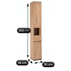 Szafka Słupek PRATO 30 cm Dąb Artisan
