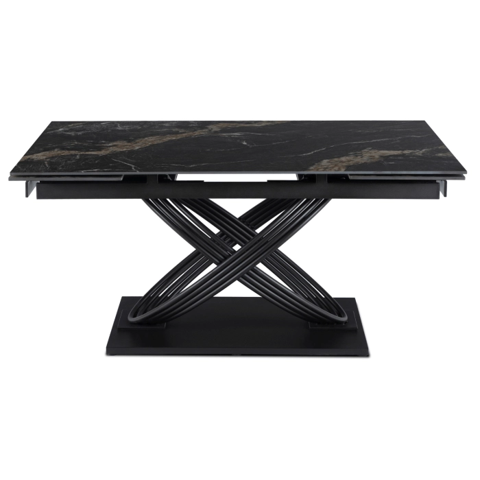 Stół IBIZA Ceramiczny Rozkładany 160-240 cm Czarny