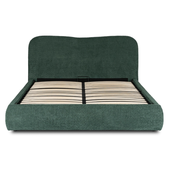 Łóżko 160x200 BRISTOL z Pojemnikiem Zielone Boucle