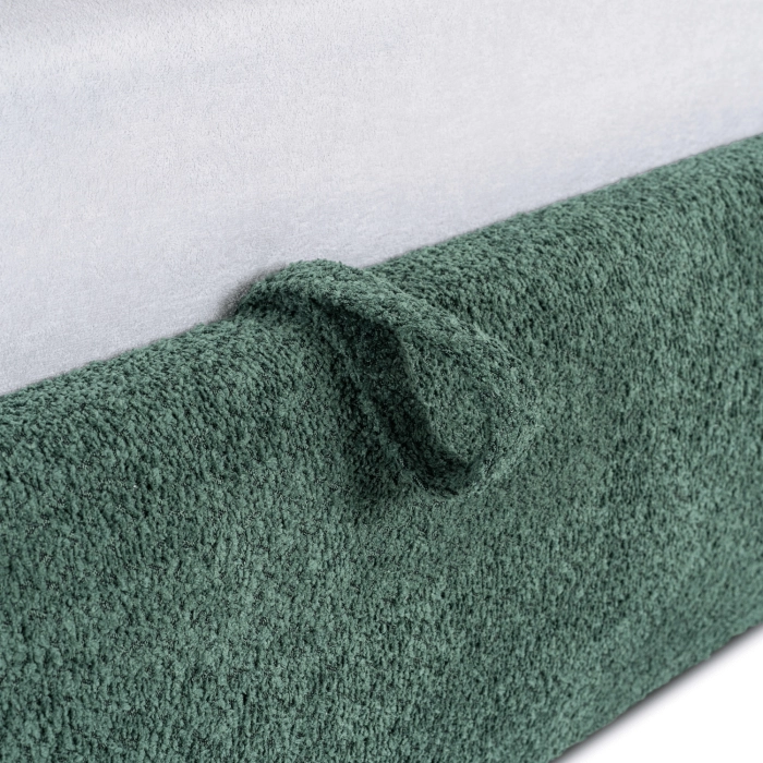 Łóżko 160x200 BRISTOL z Pojemnikiem Zielone Boucle