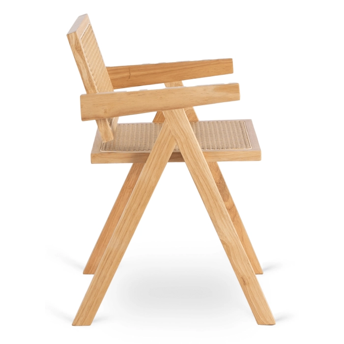 Krzesło MADERA Dąb/Beż Ażurowe