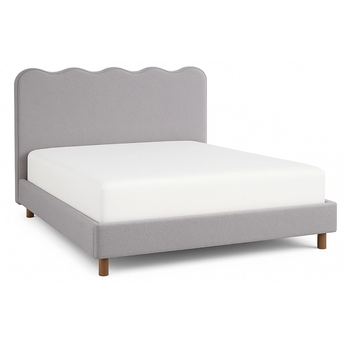 Łóżko 160x200 IZMIR Szare Boucle