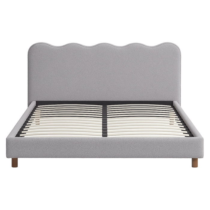 Łóżko 160x200 IZMIR Szare Boucle
