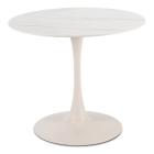 Stół SANDER 89 cm Ceramiczny Biały/Kaszmir