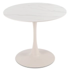 Stół SANDER 89 cm Ceramiczny Biały/Kaszmir