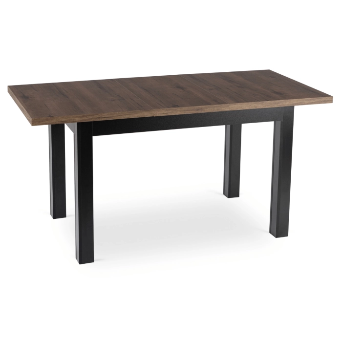 Stół SKUBI Rozkładany 120-160 cm Orzech/Czarny