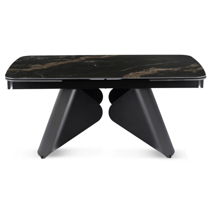 Stół VERONA Ceramiczny Rozkładany 160-240 cm Czarny Marmur/Czarny