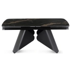 Stół VERONA Ceramiczny Rozkładany 160-240 cm Czarny Marmur/Czarny