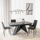 Stół VERONA Ceramiczny Rozkładany 160-240 cm Czarny Marmur/Czarny