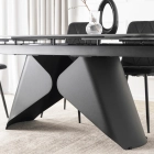 Stół VERONA Ceramiczny Rozkładany 160-240 cm Czarny Marmur/Czarny