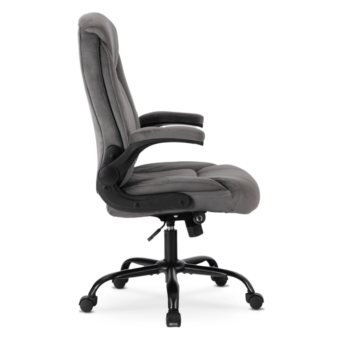 Fotel Obrotowy COMFORT Szary Welurowy