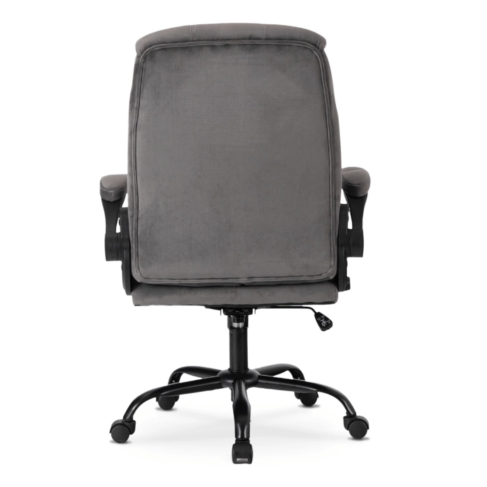 Fotel Obrotowy COMFORT Szary Welurowy