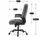 Fotel Obrotowy COMFORT Szary Welurowy
