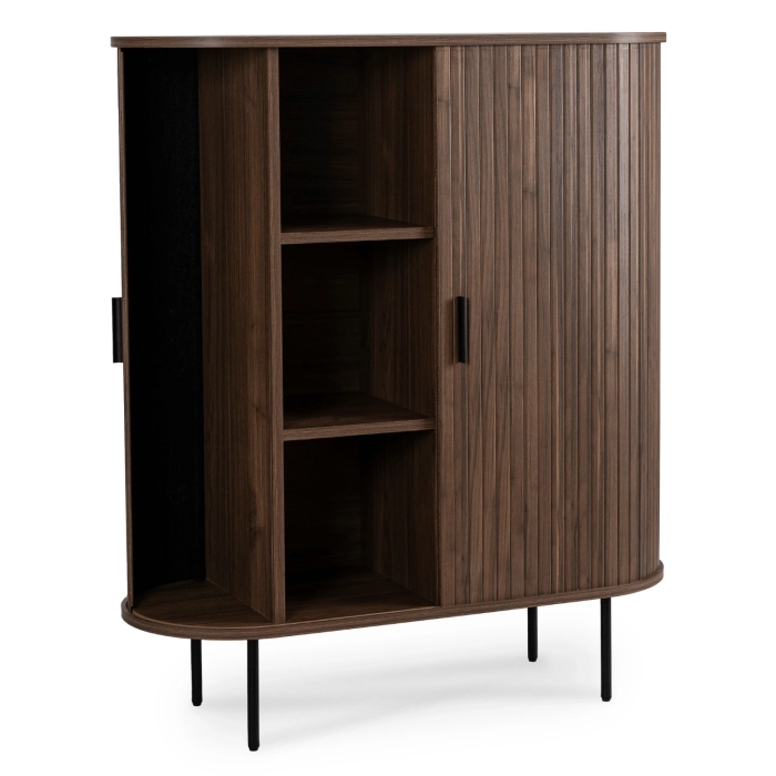 Komoda TRISH 100 cm Dwudrzwiowa Rozsuwana Orzech