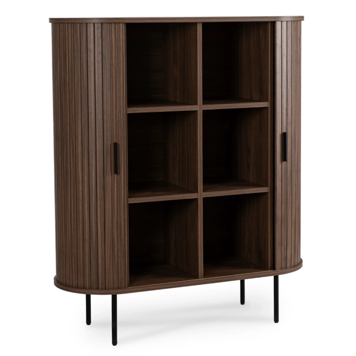 Komoda TRISH 100 cm Dwudrzwiowa Rozsuwana Orzech